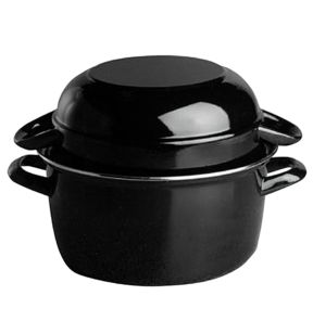 Marmite à moules acier Sans revêtement Avec couvercle Ø 18 cm 17 cm 2,6 L