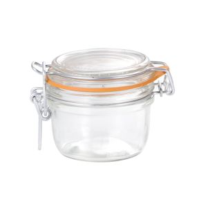 Bocal avec couvercle hermétique rond transparent verre Ø 8,3 cm Fido Bormioli Rocco
