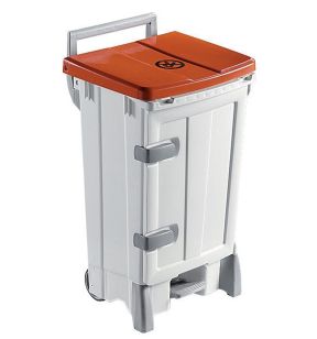 Verzamelbak met opening vooraan plastic 90 L wit Gilac