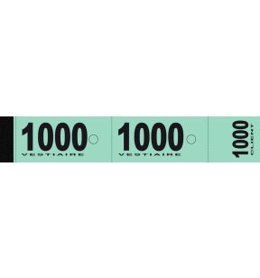 Vestiairenummer groen papier x3 (1000 eenheden)