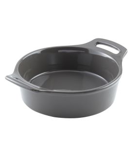 Plat rond gris grès émaillé Ø 18 cm Bistronome Pro.mundi