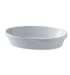Plat sabot ovale blanc porcelaine 23x16,5 cm Cafett Pro.mundi