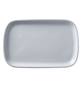 Assiette à entrecôte rectangulaire blanc porcelaine 28x19 cm Essentials Collection