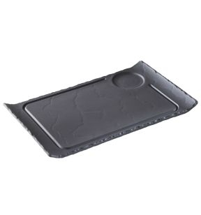 Hamburgerbord rechthoekig zwart culinair x20 Basalt Revol