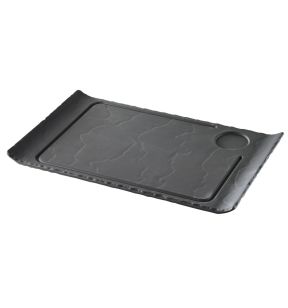 Steakbord rechthoekig zwart culinair x24 Basalt Revol