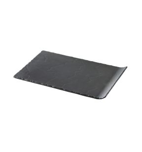 Plat bord rechthoekig zwart culinair x20 Basalt Revol