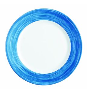 Assiette plate rond bleu verre opal Ø 23,5 cm Brush Arcoroc