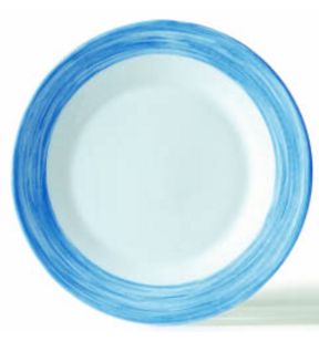Diep bord rond blauw opaal Ø 22.5 Brush Arcoroc