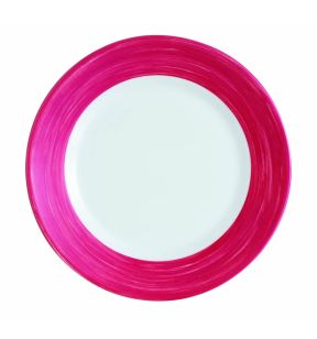 Plat bord rond rood opaal Ø 15.5 Brush Arcoroc