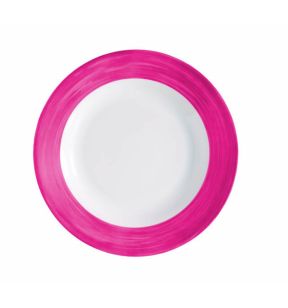 Diep bord rond rood opaal Ø 22.5 Brush Arcoroc