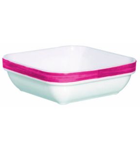 Ravier carré rouge verre opal 11 cm Brush Arcoroc