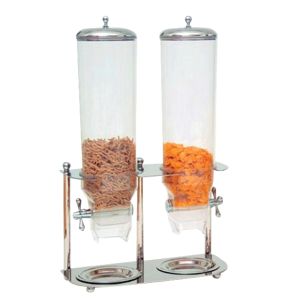 Display voor ontbijtgranen 2 X 3 l inox 38 Serie Inox Zepe