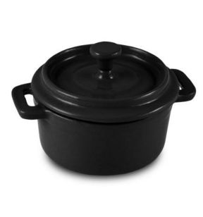 Cocotte avec couvercle fonte d'acier Sans revêtement Avec couvercle Ø 14 cm 6,5 cm 0,5 L