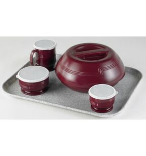 Plateau polyester gris 46x36 cm Microban Cambro