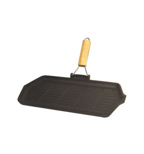 Grill rectangulaire fonte d'acier 33,5x19,5 cm