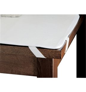 Protège-table imperméable carré blanc PVC