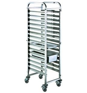 Wagen inox breedte GN 1/1 16 niveaus Pro.cooker