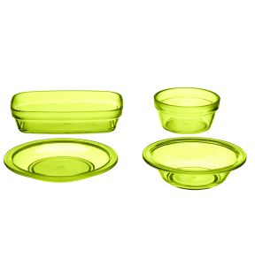 Dessertbord rond geel copolyester Ø 13.4 Vaisselle Copolyester Saint Romain