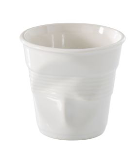 Gobelet rond blanc porcelaine culinaire 8 cl Ø 6,5 cm Froisse Revol