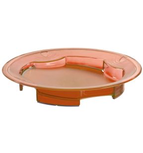 Plat bord rond oranje copolyester Ø 23.5 Vaisselle Copolyester Saint Romain