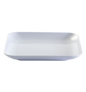 Assiette plate carré blanc mélamine 13,5x13,5 cm Platex