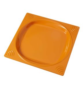 Plat bord vierkant oranje copolyester x23.5 Vaisselle Copolyester Saint Romain