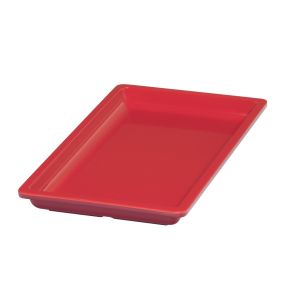 Bac rectangulaire rouge mélamine 32,5 cm Vestah Platex