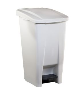 Poubelle à pédale plastique 60 L blanc Rossignol