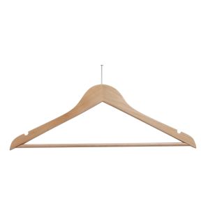 Cintre antivol avec barre et encoches sans anneau brun 44,5 cm x 20,3 cm Pro.mundi