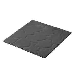Plat bord vierkant zwart culinair x20 Basalt Revol