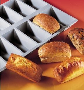 Plaat voor 9 cakes silicone GN 1/3 x17.6 Elastomoule De Buyer