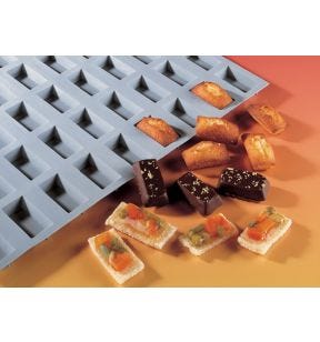 Plaat 25 mini amandelgebakjes silicone GN 1/3 x17.6 Elastomoule De Buyer