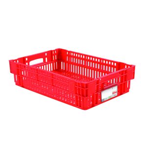 Open box Zonder deksel rood plastic xx14.6 27 L geperforeerde bodem geperforeerde wanden Gilac