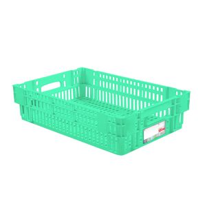 Open box Zonder deksel groen plastic xx14.6 27 L geperforeerde bodem geperforeerde wanden Gilac