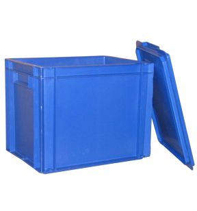 Bak voor borden With cover blauw plastic xx33.7 27 L vaste bodem volle wanden