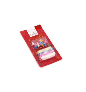 Bougies anniversaire blanc Ø 0,6 cm 6 cm Spaas (24 pièces)