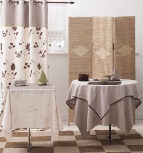 Nappe carré blanc polyester Linelys Sonolys