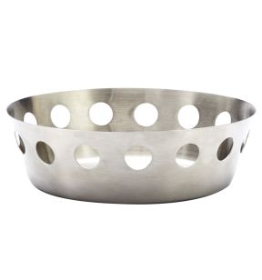 Corbeille rond gris inox Ø 17 cm 5 cm Hypinox Pro.mundi