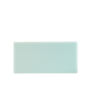 Plat de présentation rectangulaire vert d'eau acrylique 40 cm Pap 2 Platex