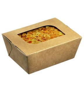Doos met deksel met venster rechthoekig beige x10.5 50 cl Solia (50 eenheden)