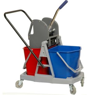 Reinigingswagen met 2 emmers met pers grijs 17.5 L Thomas