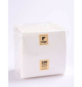 Serviette blanc ouate de cellulose 24x24 cm (100 pièces)