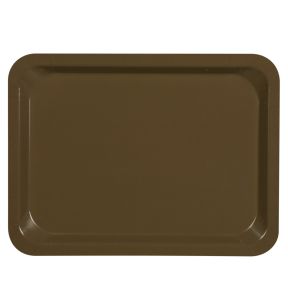 Plateau bois compresse marron 46x36 cm Stratifie Platex