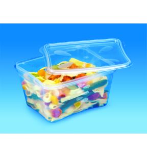 Boîte avec couvercle rectangulaire transparent 17,5x15,9x11,7 cm 180 cl Prestipack Alphaform (30 pièces)