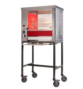 Rôtissoire 12 volailles 4 broches 12 pièces 400v 6320 W