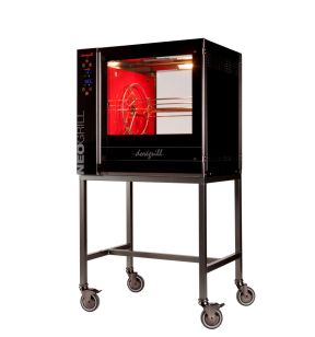 Rôtissoire 16 volailles 4 broches 16 pièces 400v 6620 W