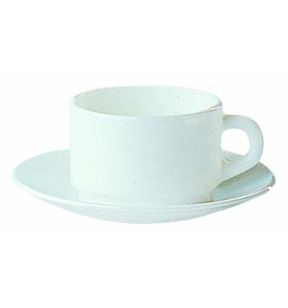 Sous-tasse à thé rond blanc verre opal Ø 14 cm Opal Blanc Arcoroc