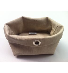Panière rond beige PVC 12,5x9x11 cm Sonoclean Sonolys