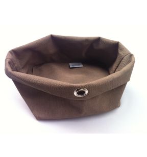 Panière rond taupe PVC 12,5x9x11 cm Sonoclean Sonolys