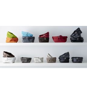 Panière rond chocolat PVC 12,5x9x11 cm Sonoclean Sonolys